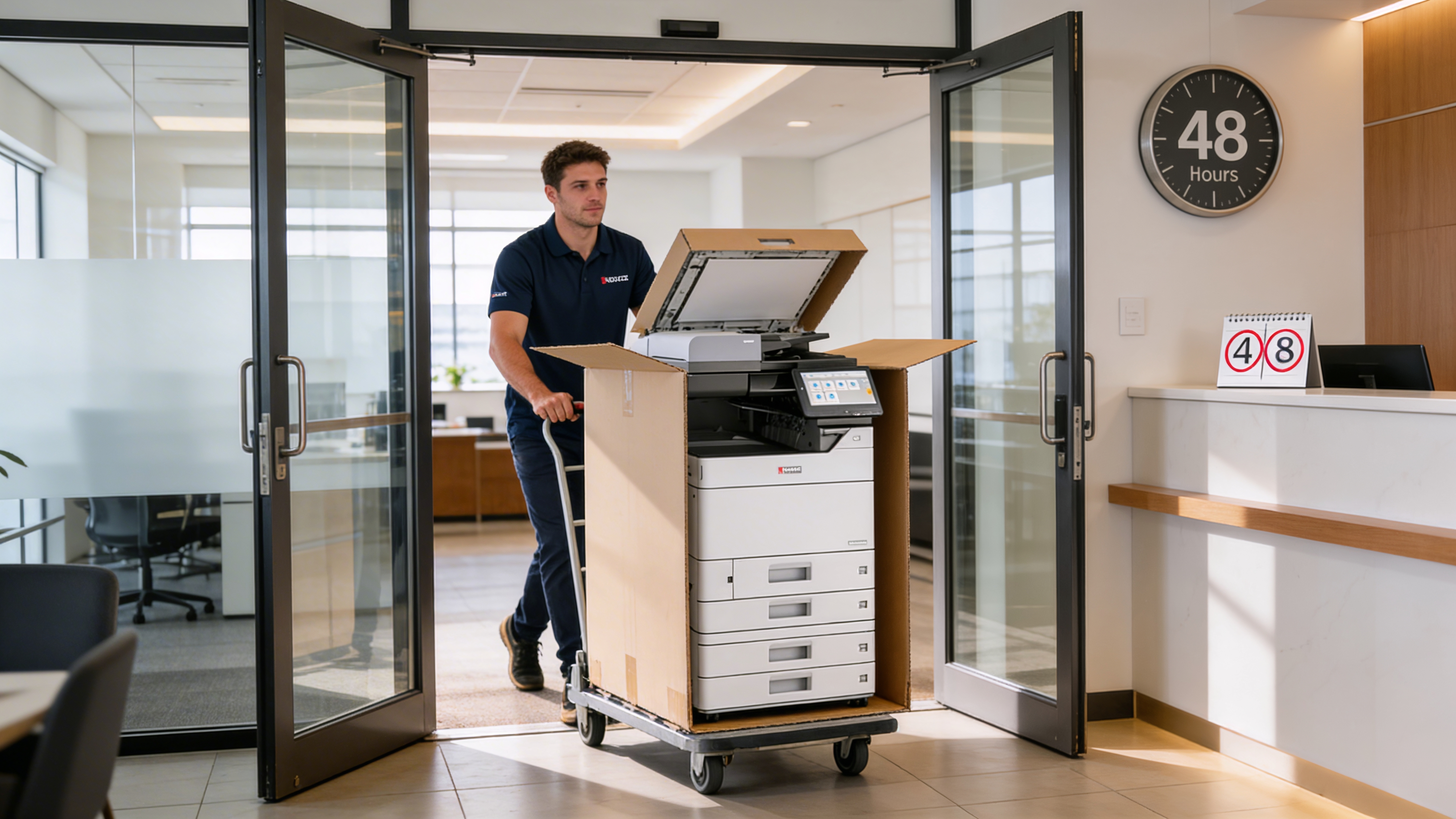 Fast printer delivery to Australian office within 48 hours