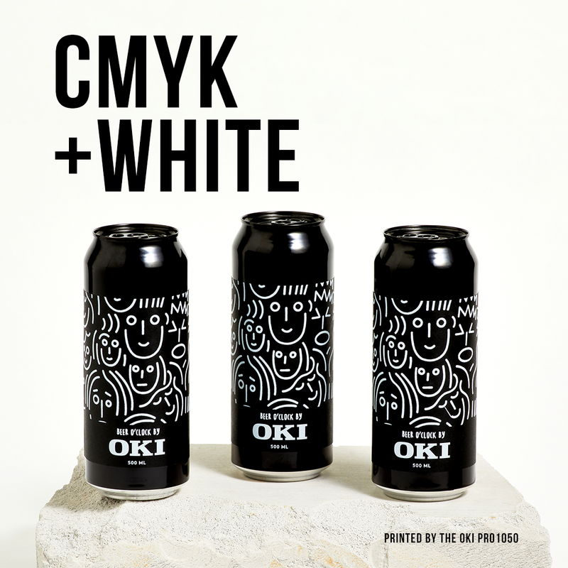 CMYK plus white toner colour coverage chart