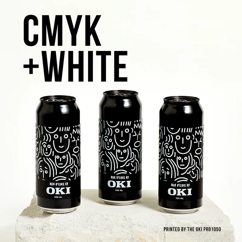 CMYK plus White label printing
