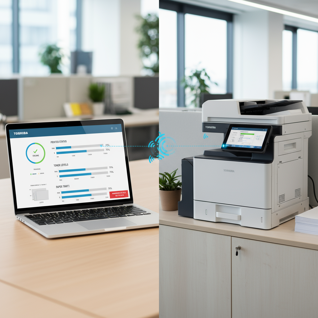 Toshiba remote management and monitoring of the printer fleet